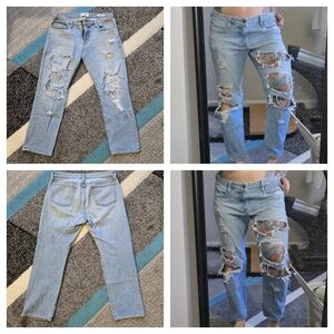 Frame Le Grand Garçon Distressed Light Wash, size 29